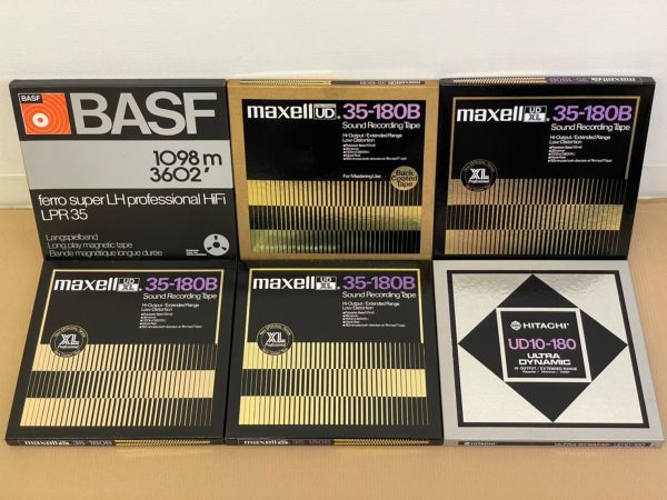 M234-O2-1347 リールテープ 6点セット maxell マクセル 35-180B HITACHI/日立 UD10-180 ①