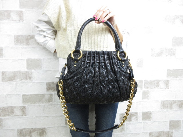極 マークジェイコブス MARC JACOBS 2way ハンド バッグ (希少) マーク