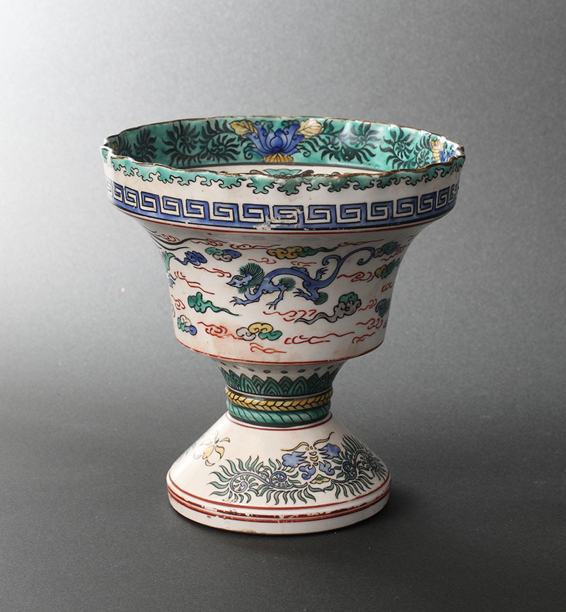 超激得，定番 色絵九谷輪花口盃洗 陶磁器 九谷焼 五彩手 酒盃 酒器 九谷五彩 絵付 魚 鳥 龍(酒器)｜売買されたオークション情報、yahooの商品情報をアーカイブ公開 - オークファン 九谷
