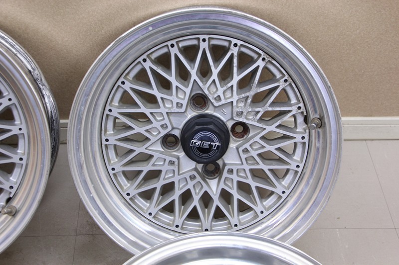 GET 旧車ホイール 15×7JJ 4H 114.3 4本 メッシュホイール (A404swywY)
