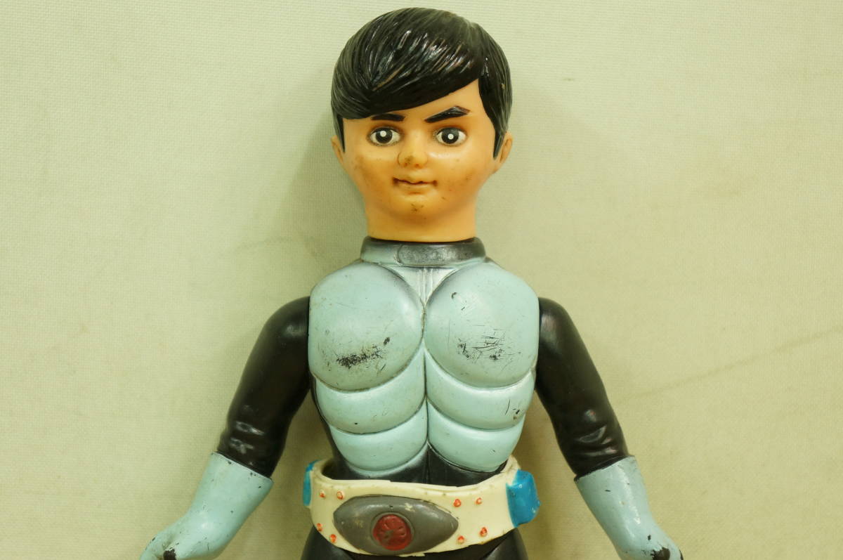 旧バンダイ 仮面ライダー1号 面取れ 当時物 ヴィンテージ ソフビ 現状 