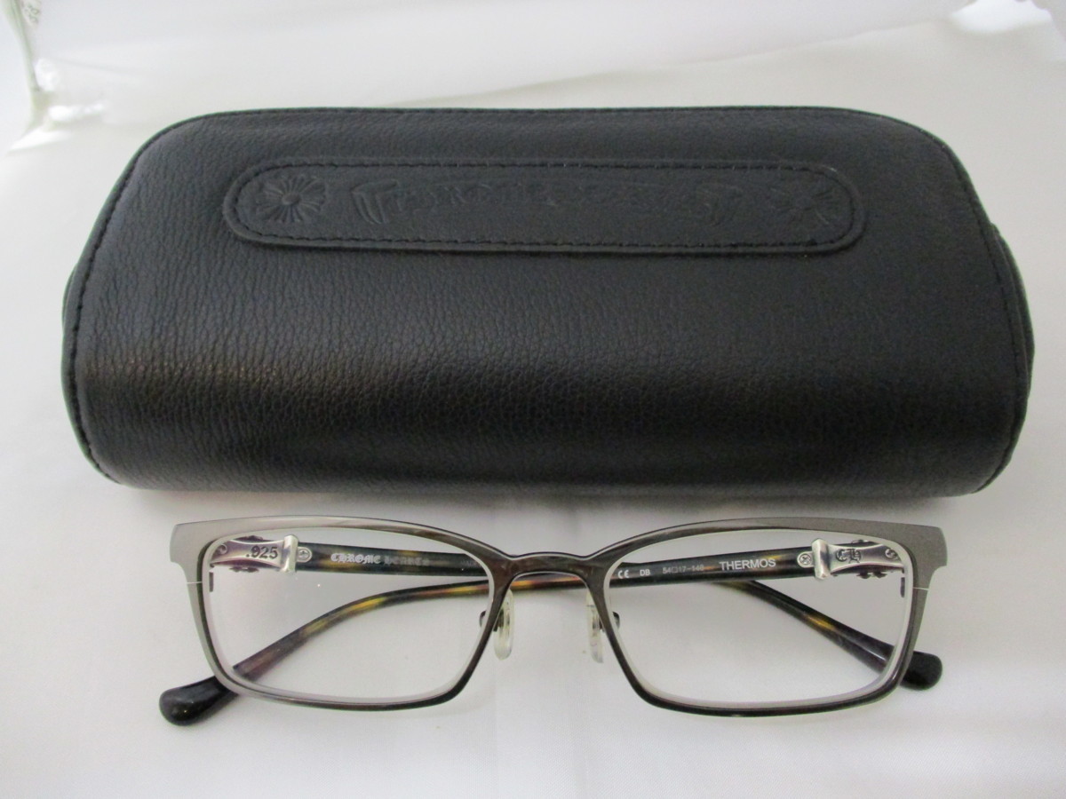 【美品中古】クロムハーツ　CHROME HEARTS　メガネ・眼鏡　ケース付き　※度入りレンズ