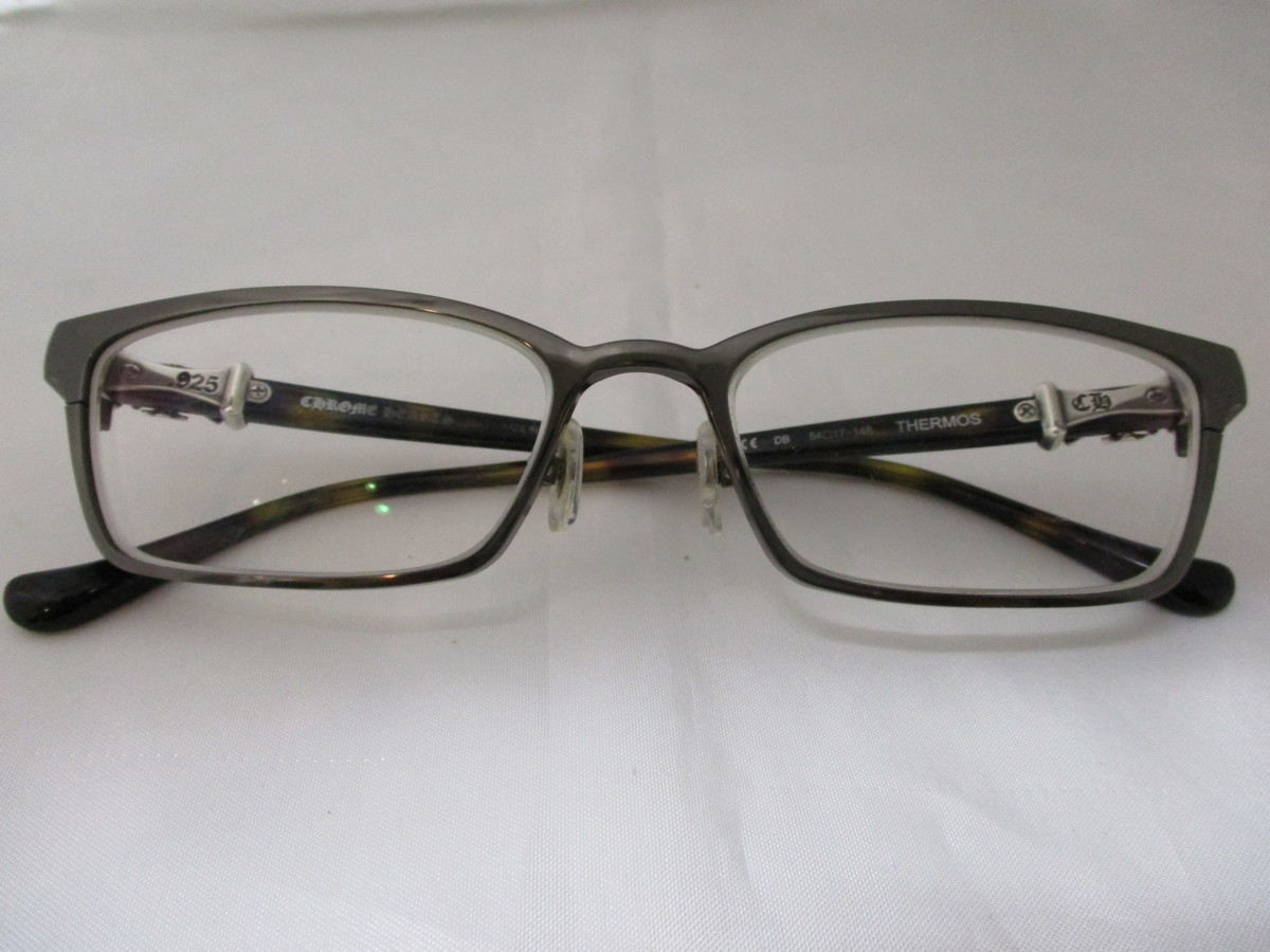 【美品中古】クロムハーツ　CHROME HEARTS　メガネ・眼鏡　ケース付き　※度入りレンズ