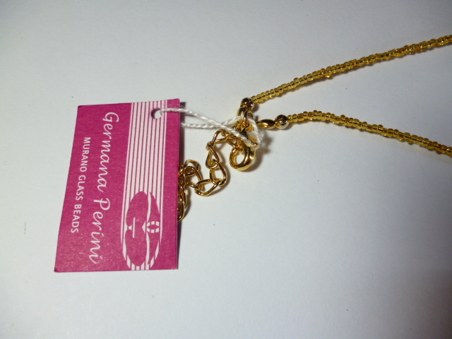 β Venetian murano glass ベネチアングラス Germana Perini ネックレス 