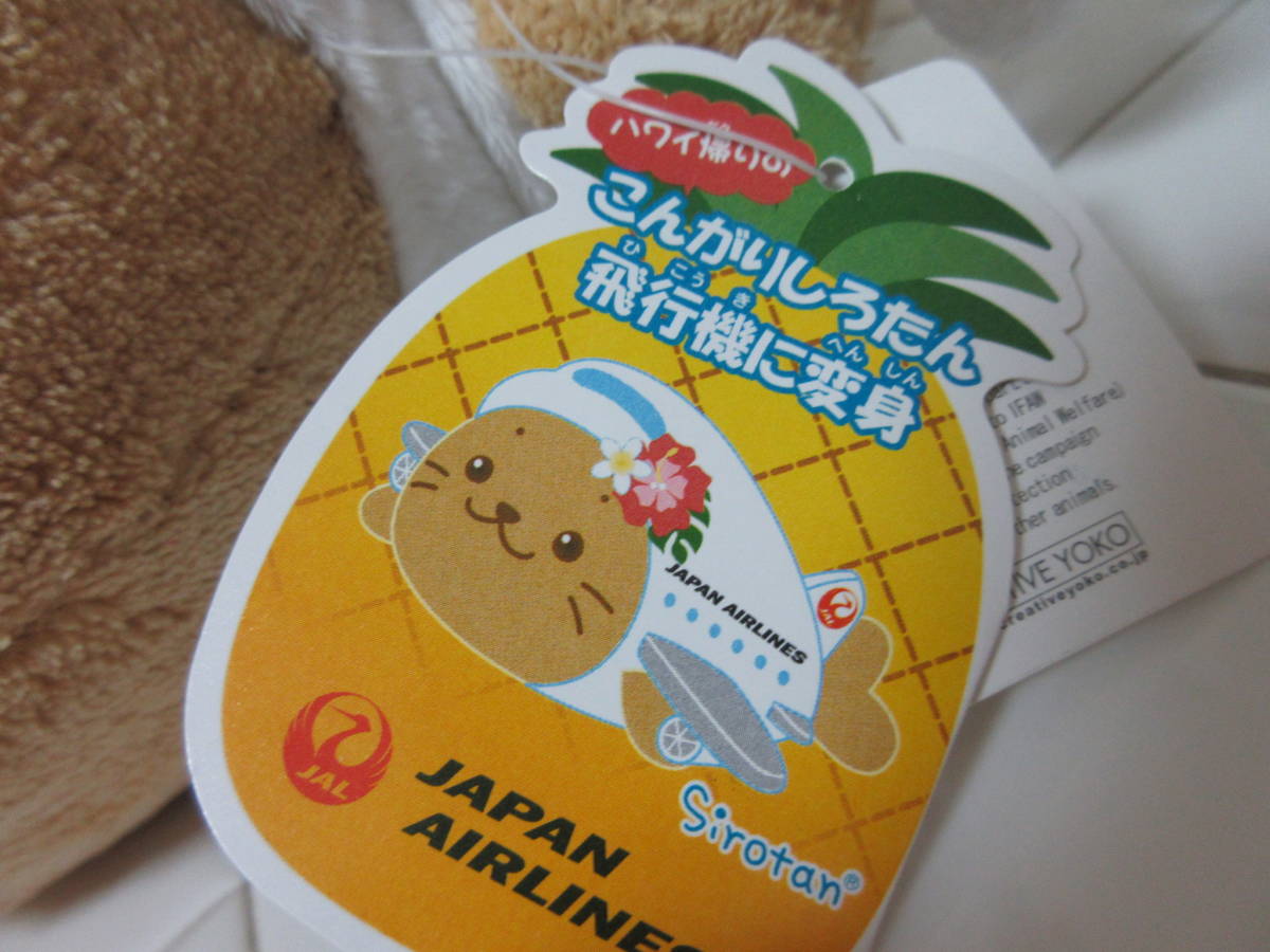 ◎Sirotan 【ハワイ帰りのこんがりしろたん 飛行機に変身】ぬいぐるみ