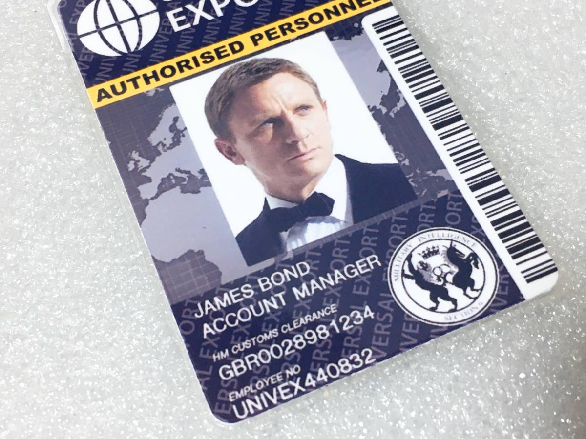 アメリカ スパイ系 映画 ドラマ グッズ 007 ジェームズ ボンド ダニエル クレイグさん ユニバーサルエクスポート Idカード 警察グッズ 売買されたオークション情報 Yahooの商品情報をアーカイブ公開 オークファン Aucfan Com