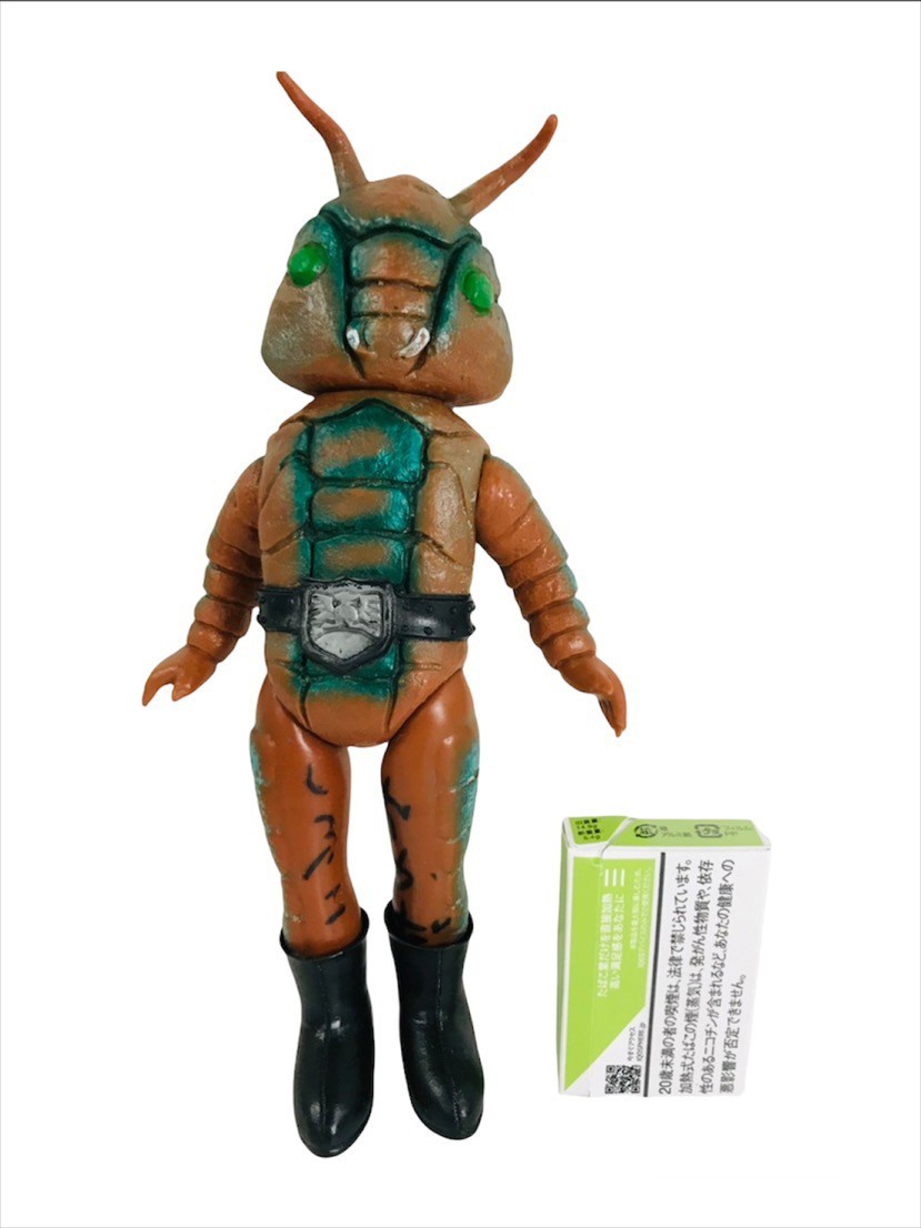 E1108-12k 当時物 ザンブロンゾ ソフビ 怪人 仮面ライダー フィギュア