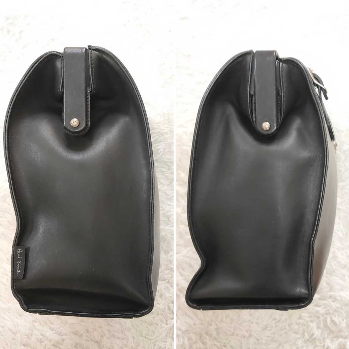 PAUL SMITH　ダレスバッグ　黒レザー ポールスミス レザー ダレスバッグ 【公式通販】