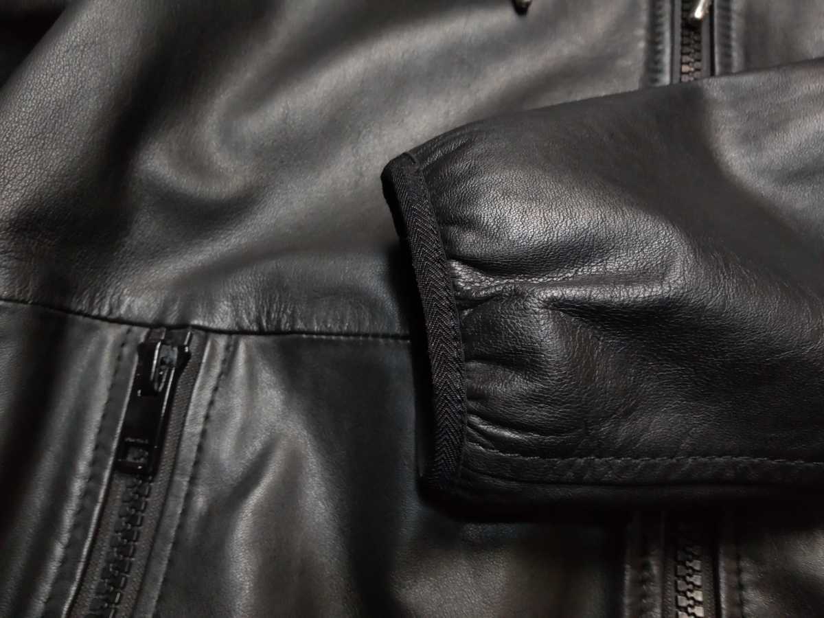 美品☆DIESEL☆ディーゼル/シープレザーパーカー 【L-MELVINS-JACKET