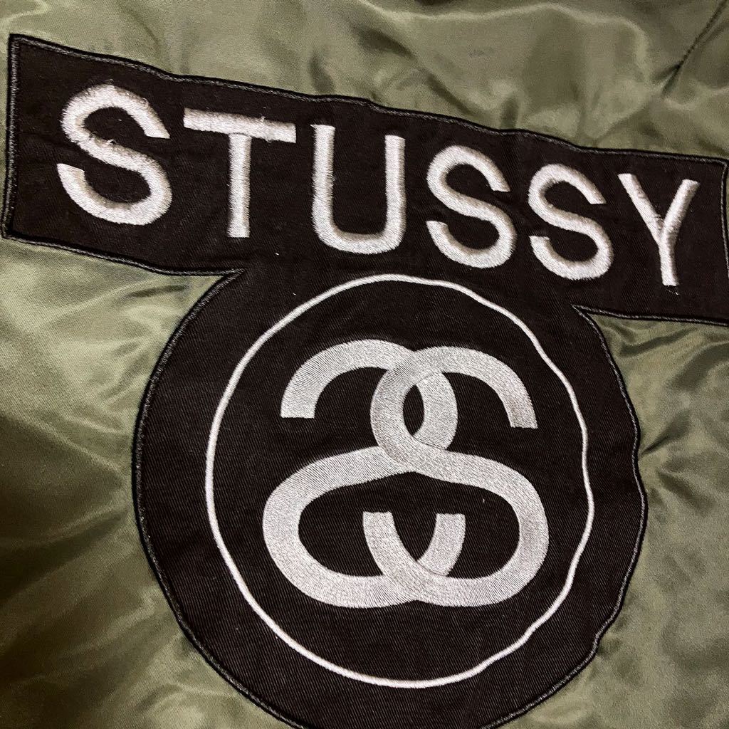 古着】 STUSSY ステューシー WORLD TOUR ビッグロゴ ワッペン MA-1 