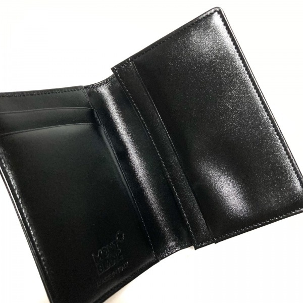 当店オリジナル モンブラン MONTBLANC 名刺入れ - レザー 黒 財布