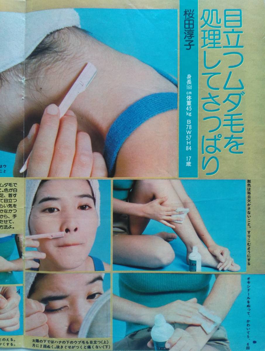 桜田淳子さん ムダ毛を処理 １７歳当時の切り抜き２ページ さ行 売買されたオークション情報 Yahooの商品情報をアーカイブ公開 オークファン Aucfan Com