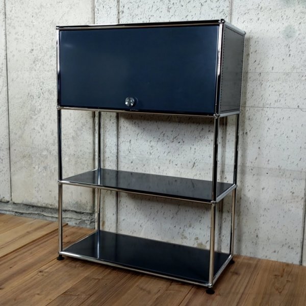 美品 USM Haller 1列3段 フリップアップドア アントラサイト USM 