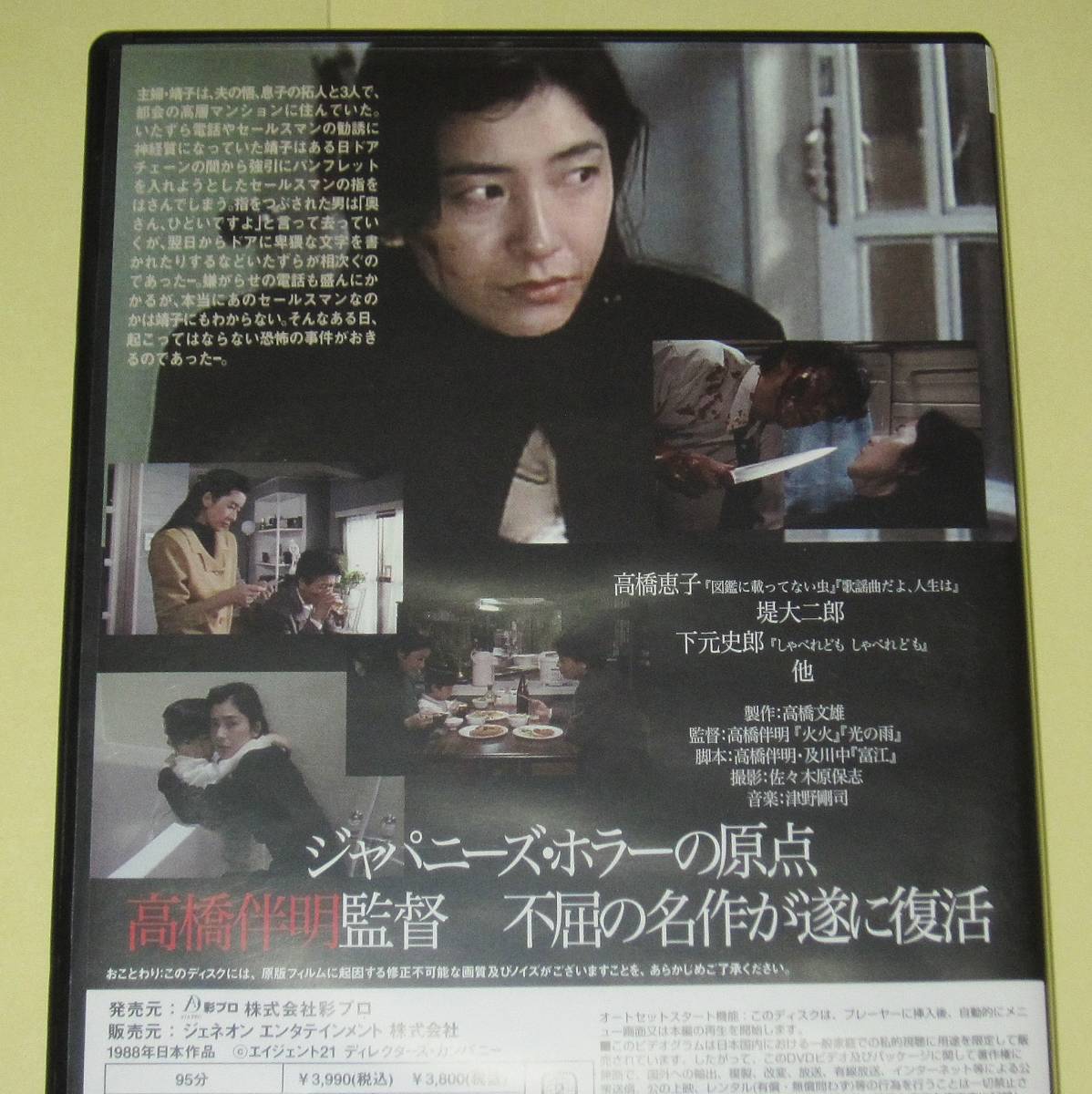 レア廃盤DVD DOOR 高橋伴明監督・高橋恵子 下元史朗 堤大二郎(ホラー