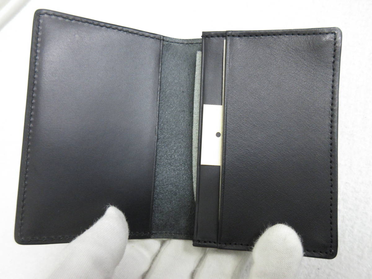 新品★無印良品★ イタリア産ヌメ革　名刺入れ ★★黒 MUJI (無印良品) - 無印良品 イタリア産ヌメ革 カードケース 黒