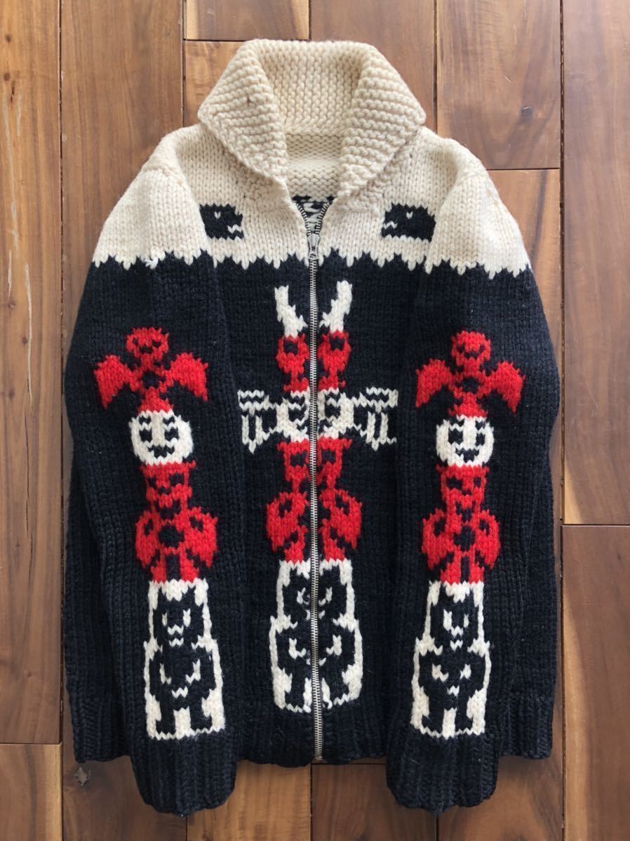 60s ヴィンテージ トーテムポール 思いがけなかっ カウチン  