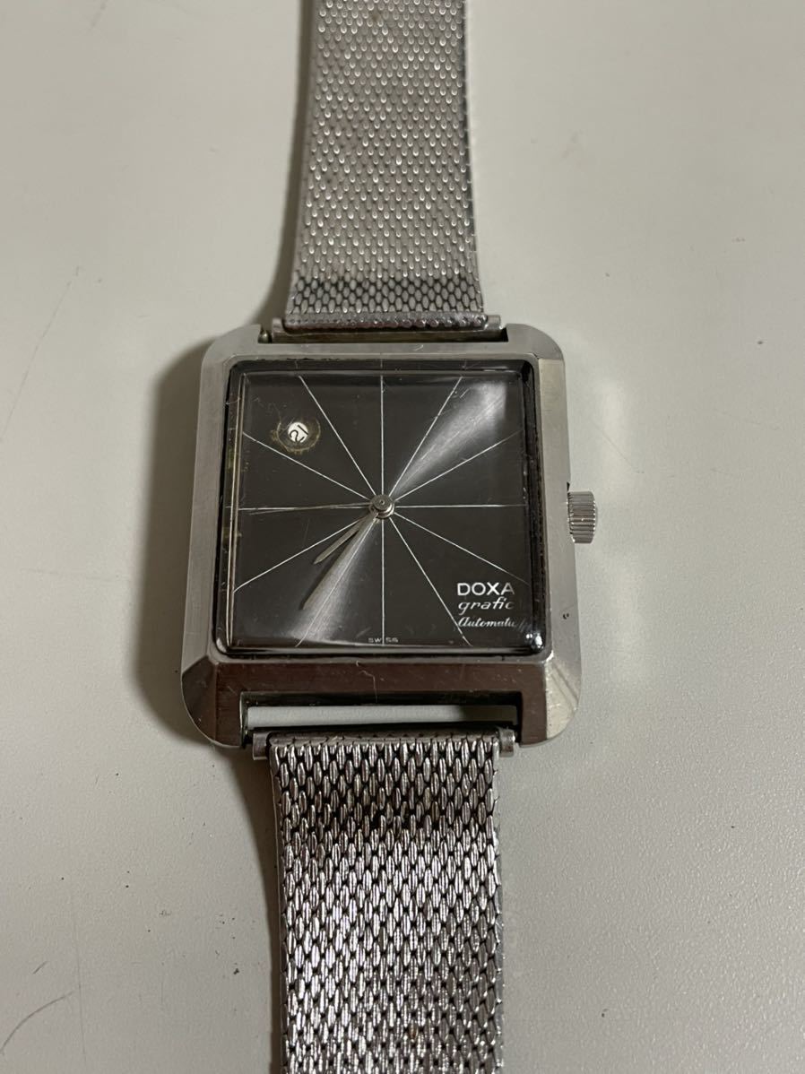 ☆希少 DOXA ドクサ grafic Automatic スクエア 自動巻 メンズ 腕時計  