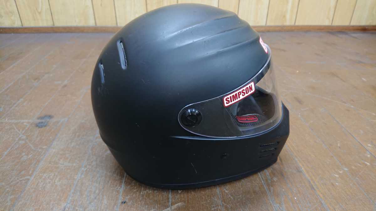 シンプソン アウトロー マットブラック 59cm 中古 フルフェイス 