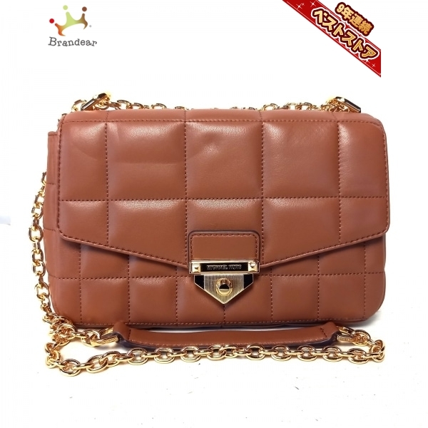 マイケルコース MICHAEL KORS ショルダーバッグ - レザー ブラウン 