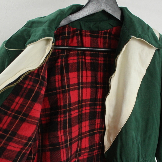 E28 50sビンテージ 2トーンカラー ギャバジンジャケット CROWNジッパー  