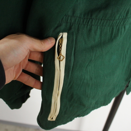 E28 50sビンテージ 2トーンカラー ギャバジンジャケット CROWNジッパー  