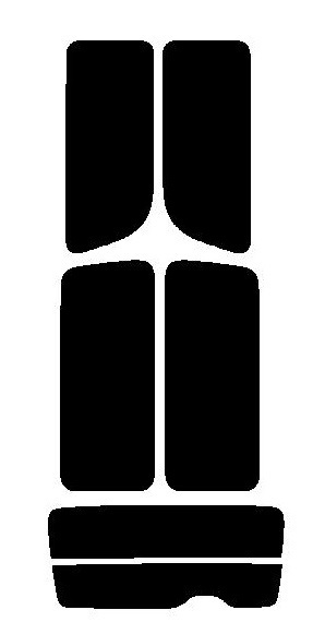 ウルトラブラック　3％　ハイエース ロング　KDH20#・TRH200 タイプ１　カット済みカーフィルム　リヤーセット