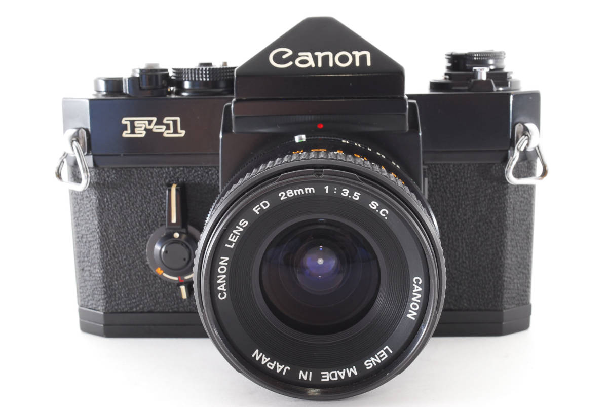 キヤノン Canon F-1 35mm Film Camera + FD 28mm F3.5 S.C. 広角レンズセット #899986
