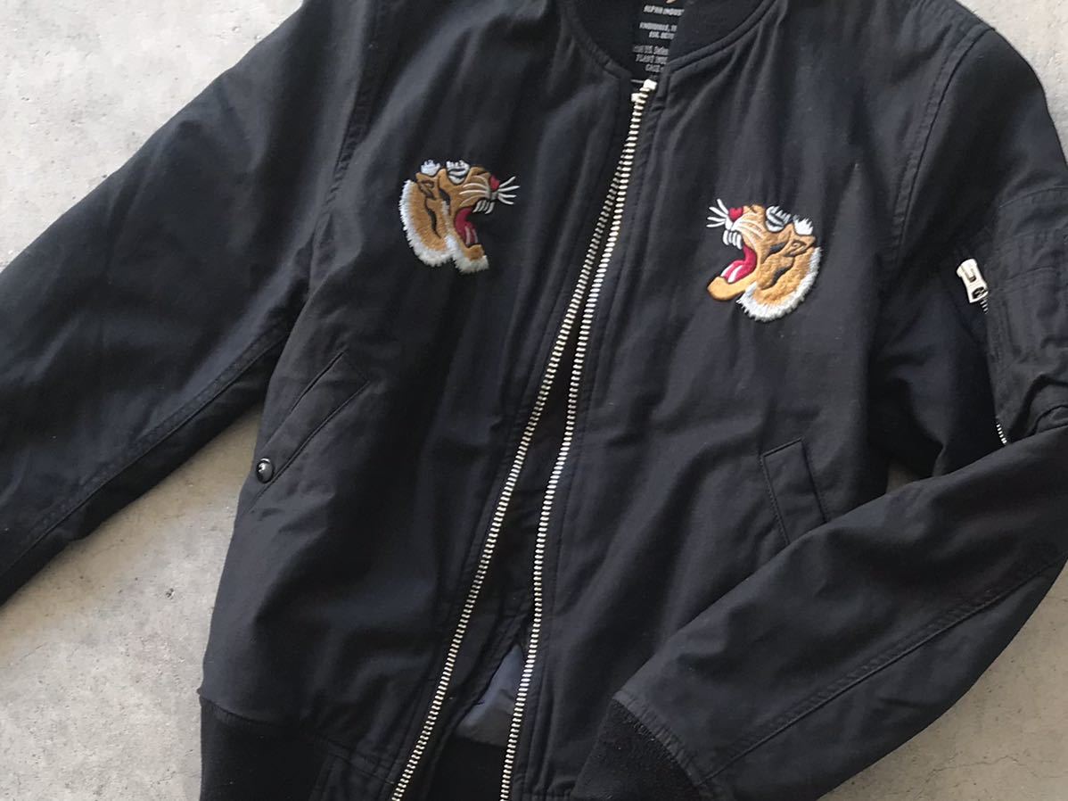 ALPHA INDUSTRIES 刺繍入り MA-1フライトジャケット S アルファ メンズ