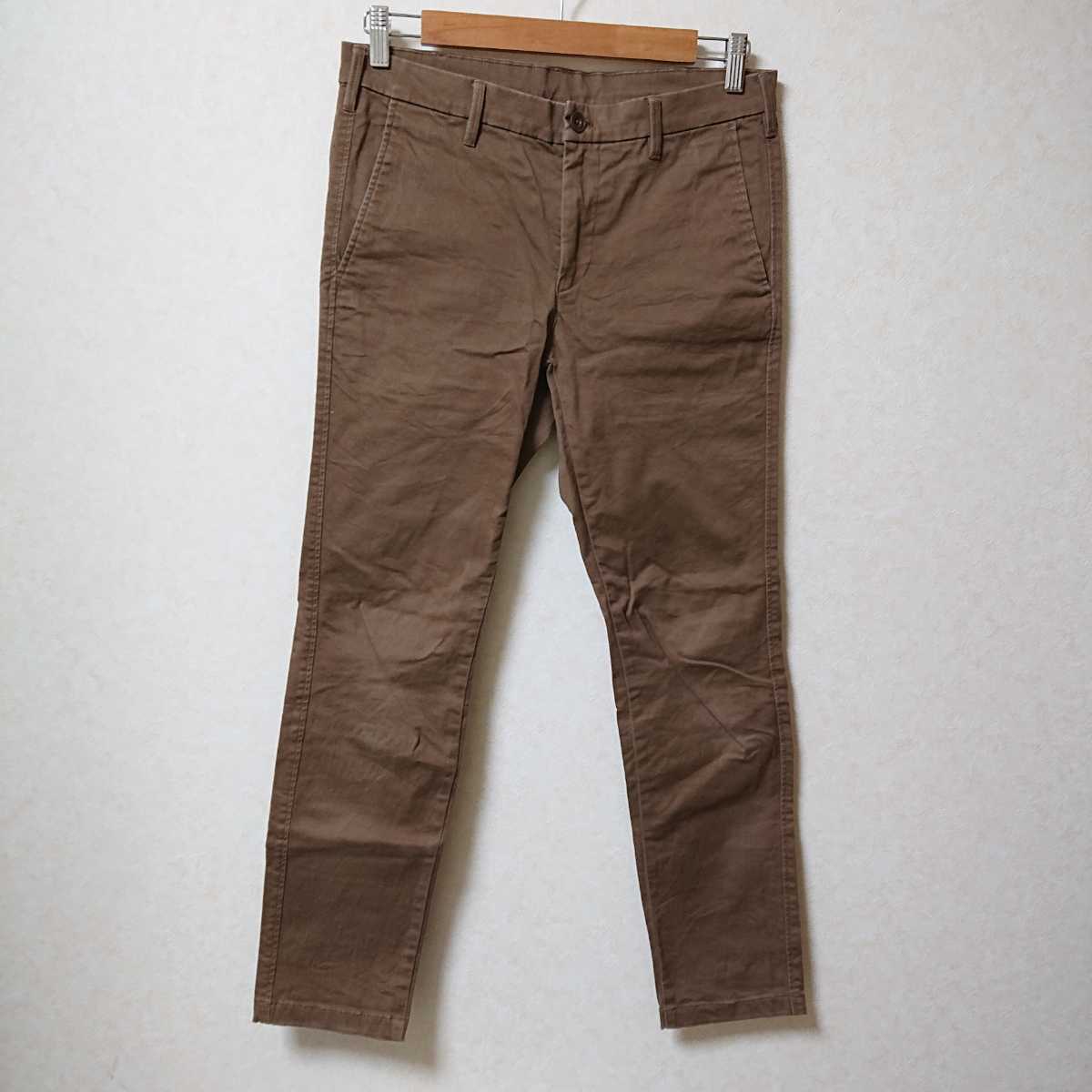 Uniqlo ユニクロ チノパン パンツ シンプル カジュアル ストレッチ ボトムス ブラウン メンズ サイズ ウエスト76cm 3498cc Sサイズ 売買されたオークション情報 Yahooの商品情報をアーカイブ公開 オークファン Aucfan Com