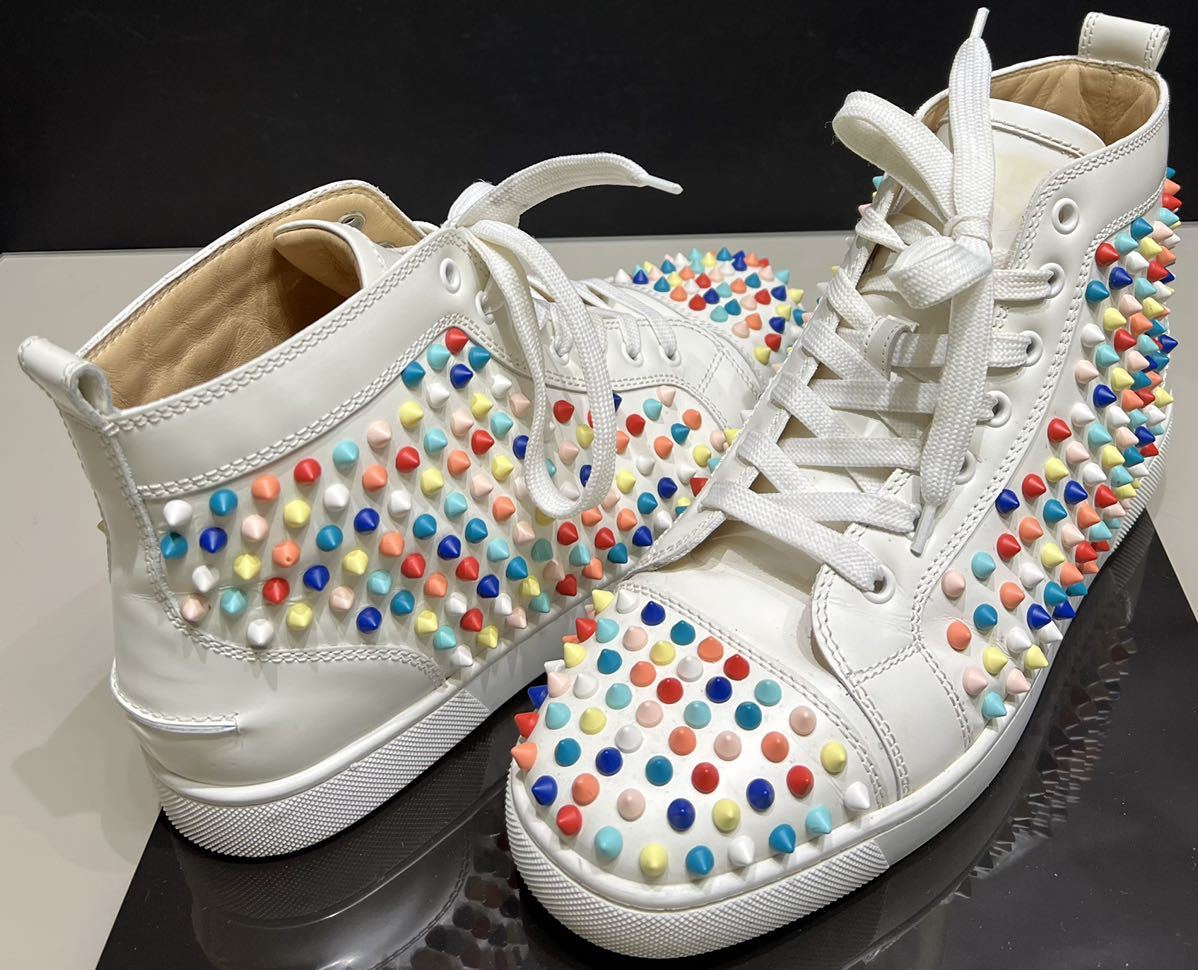 正規品　c loubtain ルブタン　LOUIS マルチ　スパイク　スタッズ　ハイカット　スニーカー　40.5 美品