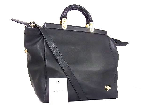 1円 □美品□ GIVENCHY ジバンシィ HDG レザー 2WAY ハンドバッグ 