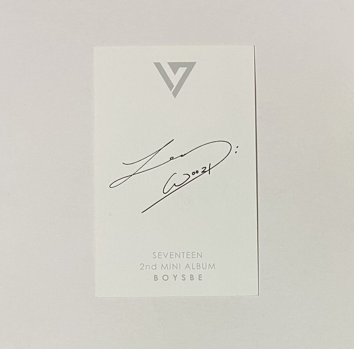 ■SEVENTEEN■直筆サイン入り　セット：ウジ　セブチ ウジ サイン 【公式通販】