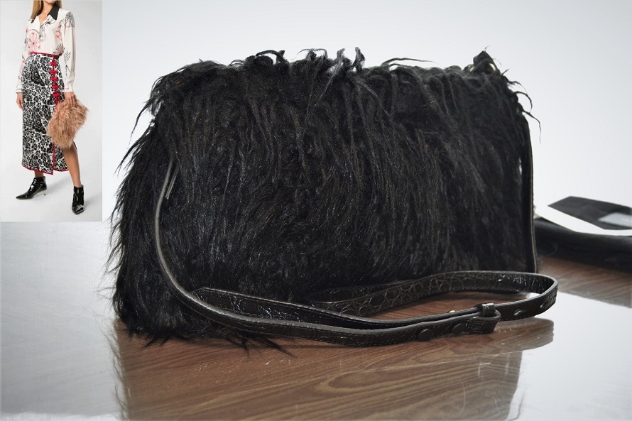 DRIES VAN NOTEN ドリスヴァンノッテン Faux Shearling Crossbody Bag 