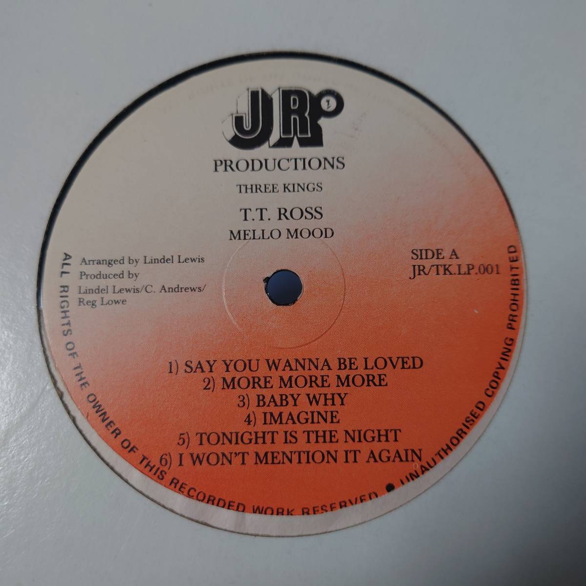 大人気，安い レア TT Ross - Mellow Mood / Imagine / I Will / Single Girl / 全曲リメイク // JR Productions 12inch / Lovers / T.T. Ross(レゲエ)｜売買されたオークション情報、yahooの商品情報をアーカイブ公開 - オークファン レゲエ