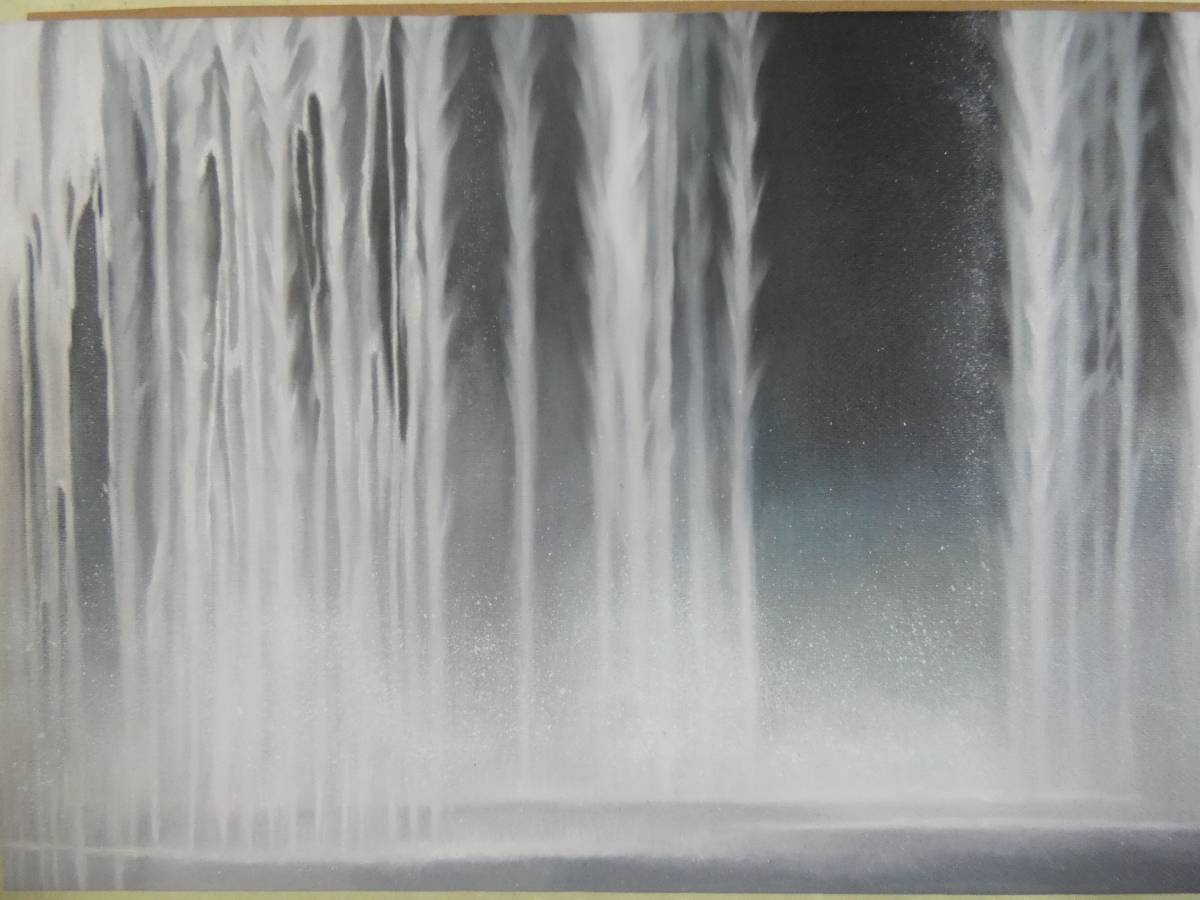 手描き作品 大型絵画 千住博 『水の音』 額装品、キャンバスに風景