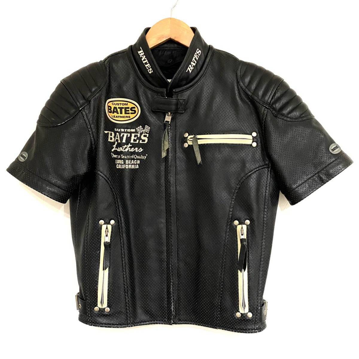 BATES ベイツ 2way レザー ジップ ジャケット ライダース ライディング