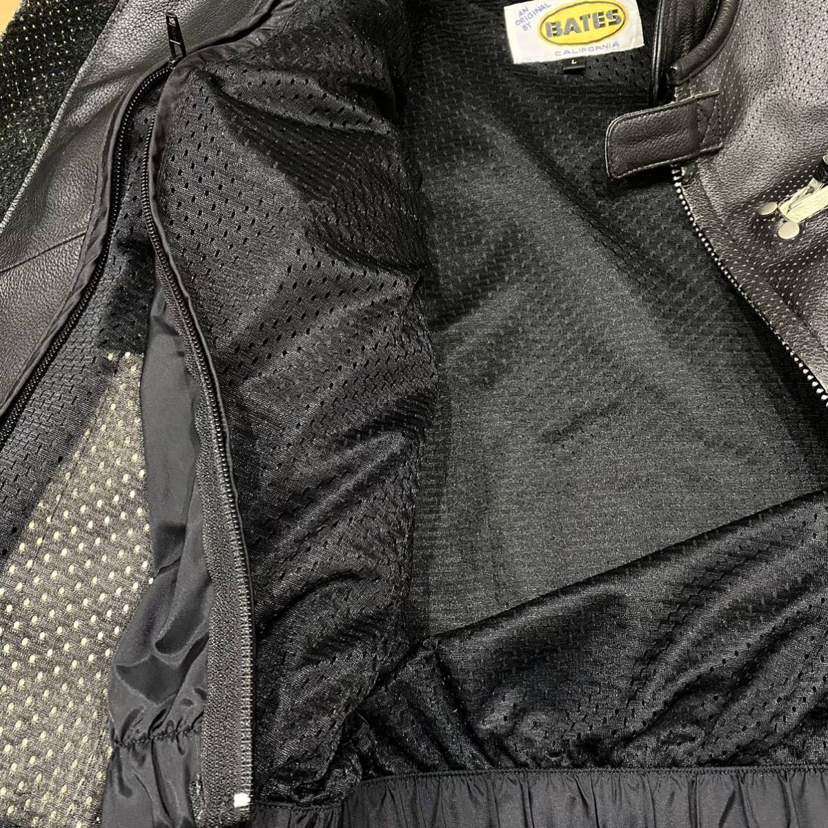 BATES ベイツ 2way レザー ジップ ジャケット ライダース ライディング