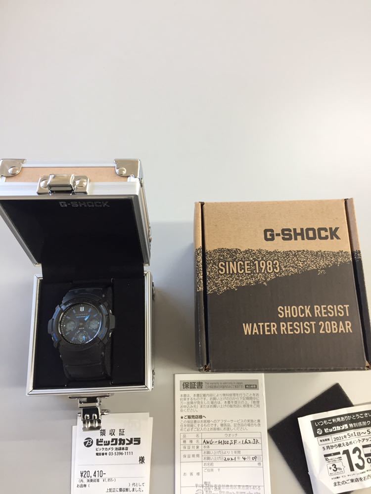 CASIO G-SHOCK AWG-M100SF-1A2JR ファイアーパッケージ 保証書有り 美 