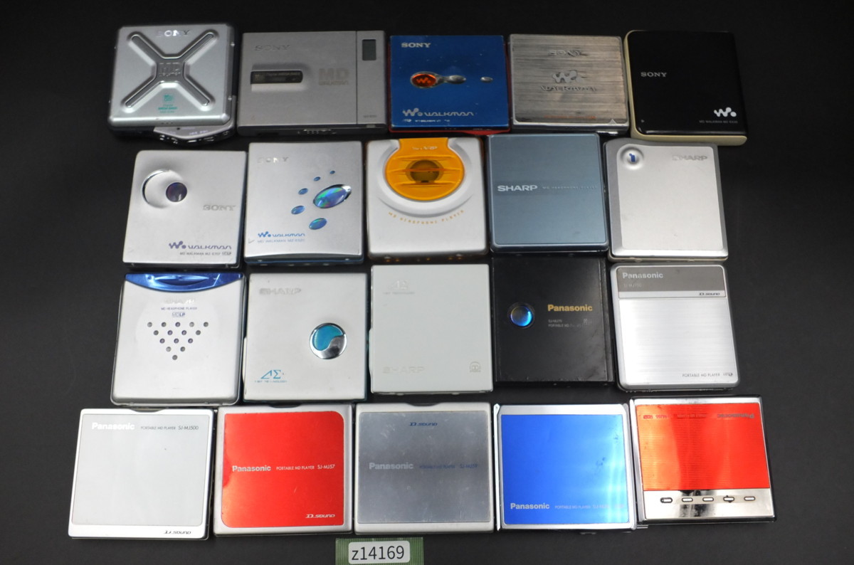 z14169】SONY MD WALKMAN 7台 Panasonic 7台 SHARP 6台 合計20台まとめ