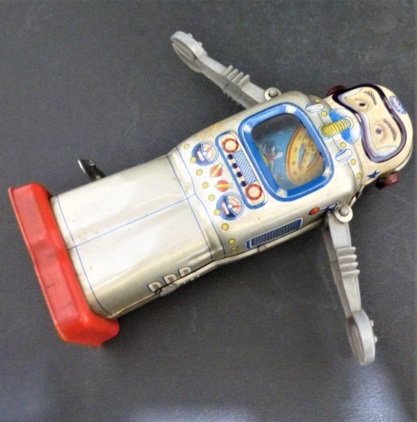 B1# 可動品 ブリキ ゼンマイ 宇宙飛行士 ロボット 日本製 年代 