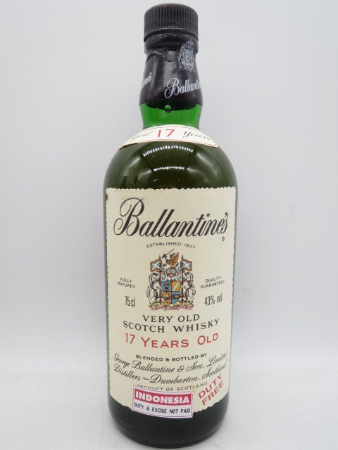 希少 バランタイン17年 古酒 旧ボトル 箱付 未開封 未開栓 洋酒 バランタイン 17年 旧ボトル Ballantine's 750ml 43