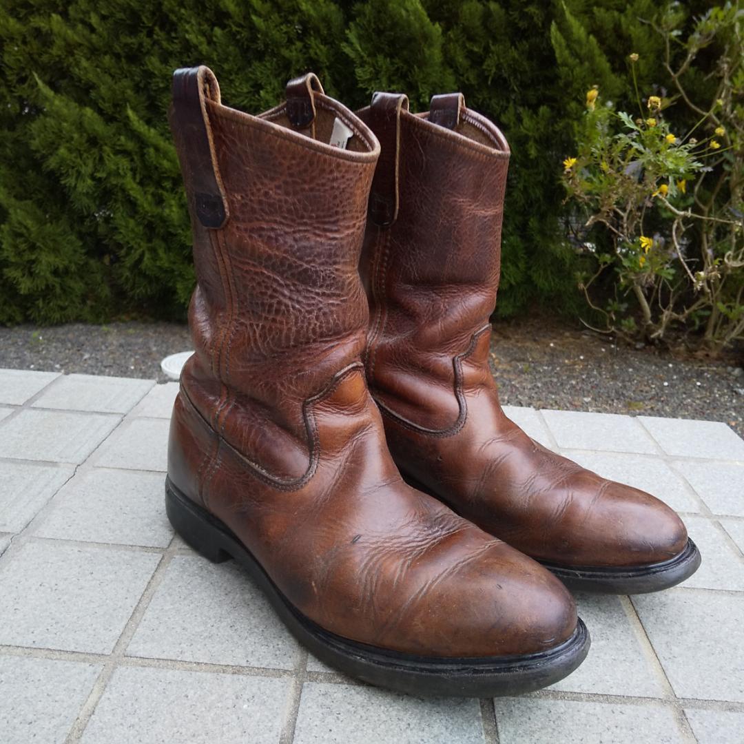 1円】REDWING レッドウィング 1999年製造 ペコスブーツ 866 刺繍羽タグ 