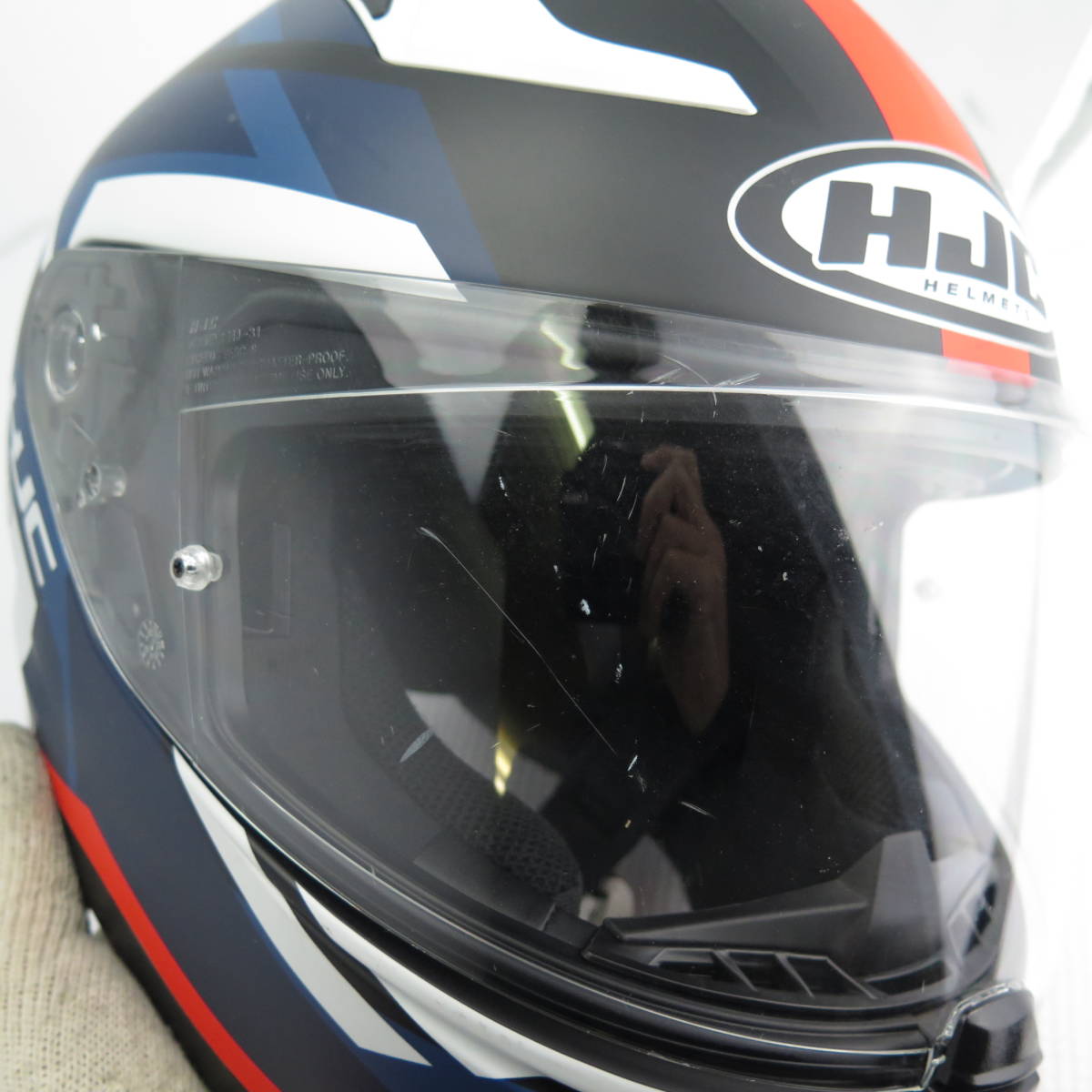 中古 HJC i70 フルフェイス システムヘルメット グラフィックブルー M 