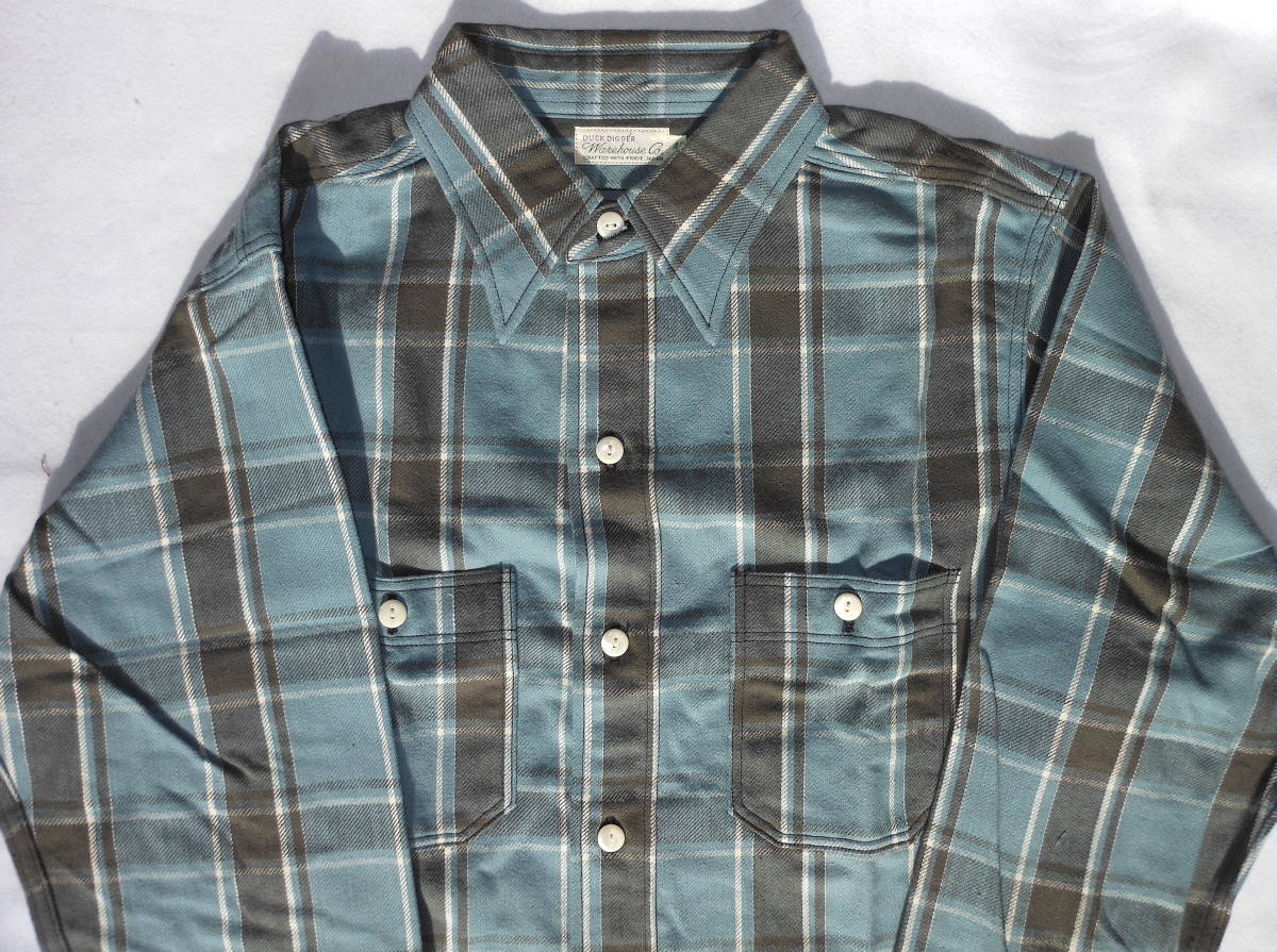 Duck Digger Warehouse Co. 長袖ネルシャツ 38 ウエアハウス warehouse