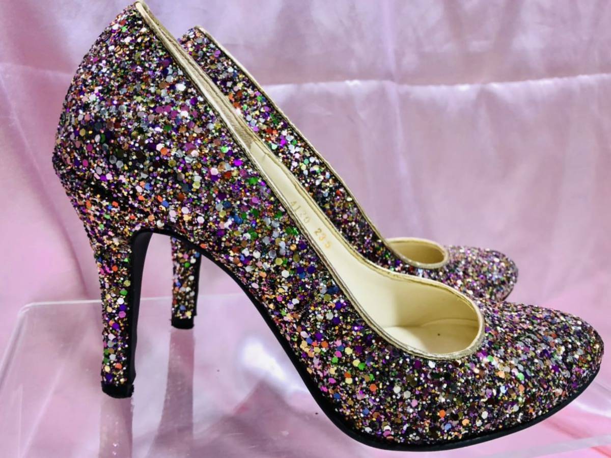 レディースパンプス 煌めきハイヒール オシャレ コスプレに 23 5cm ヒール高 10cm パーティ コスプレ フェチ マニア 女装家様 その他 売買されたオークション情報 Yahooの商品情報をアーカイブ公開 オークファン Aucfan Com