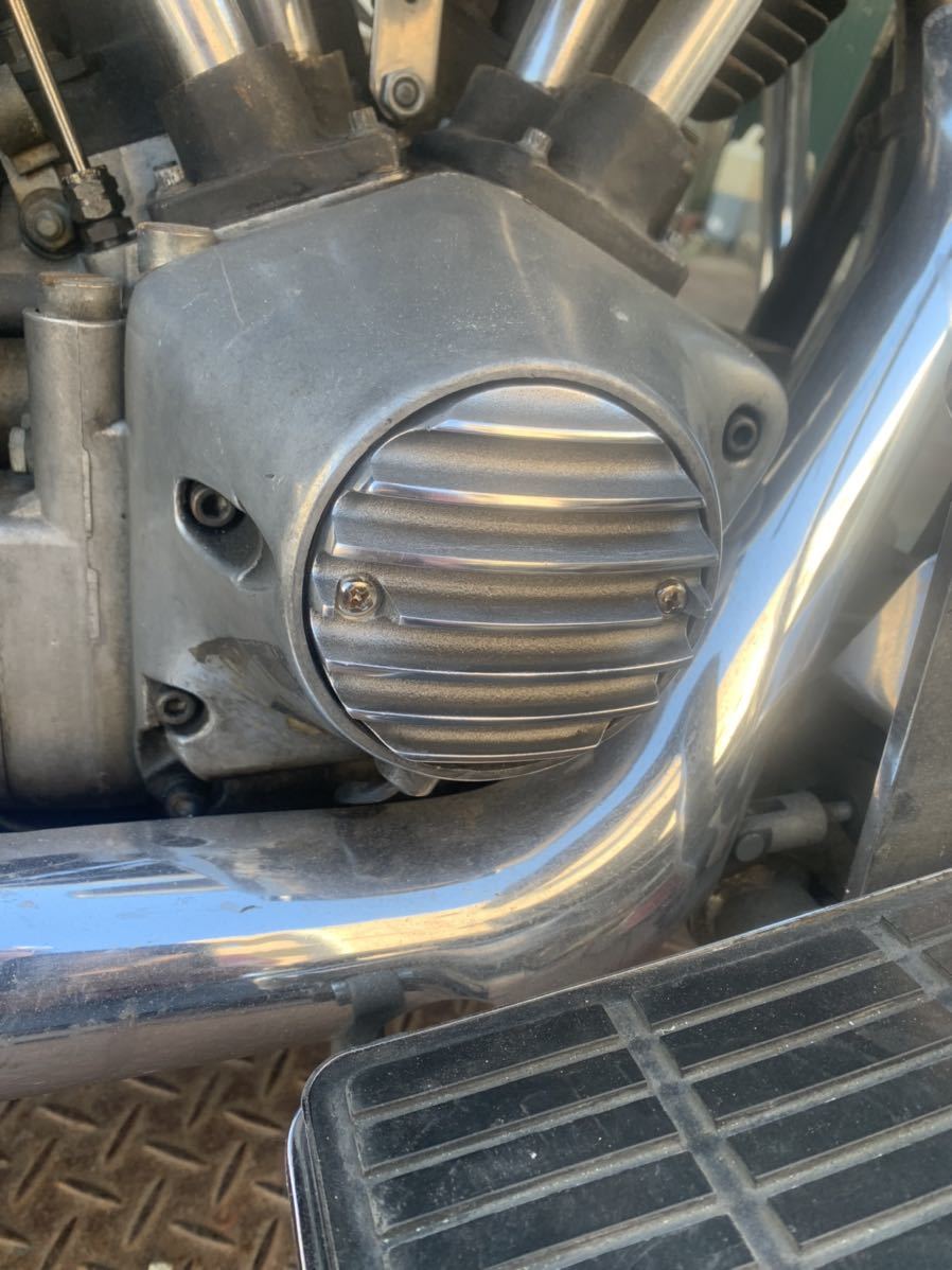 ハーレー アルミ砂型ポイントカバー 7フィンタイプ ハーレーショベル