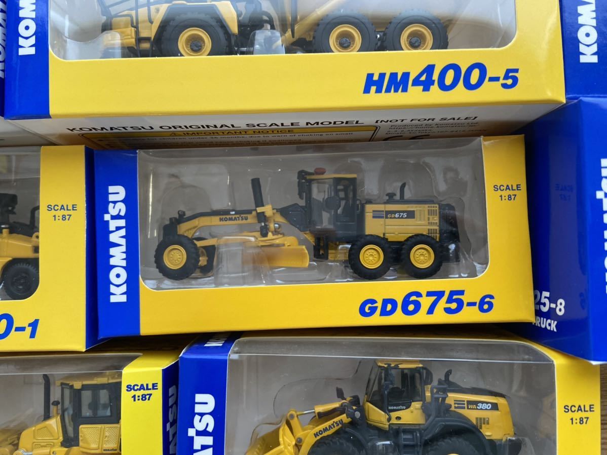 おもちゃ 非売品 1/87 コマツ 株主優待 6箱セット HM400-5 HD325-8他