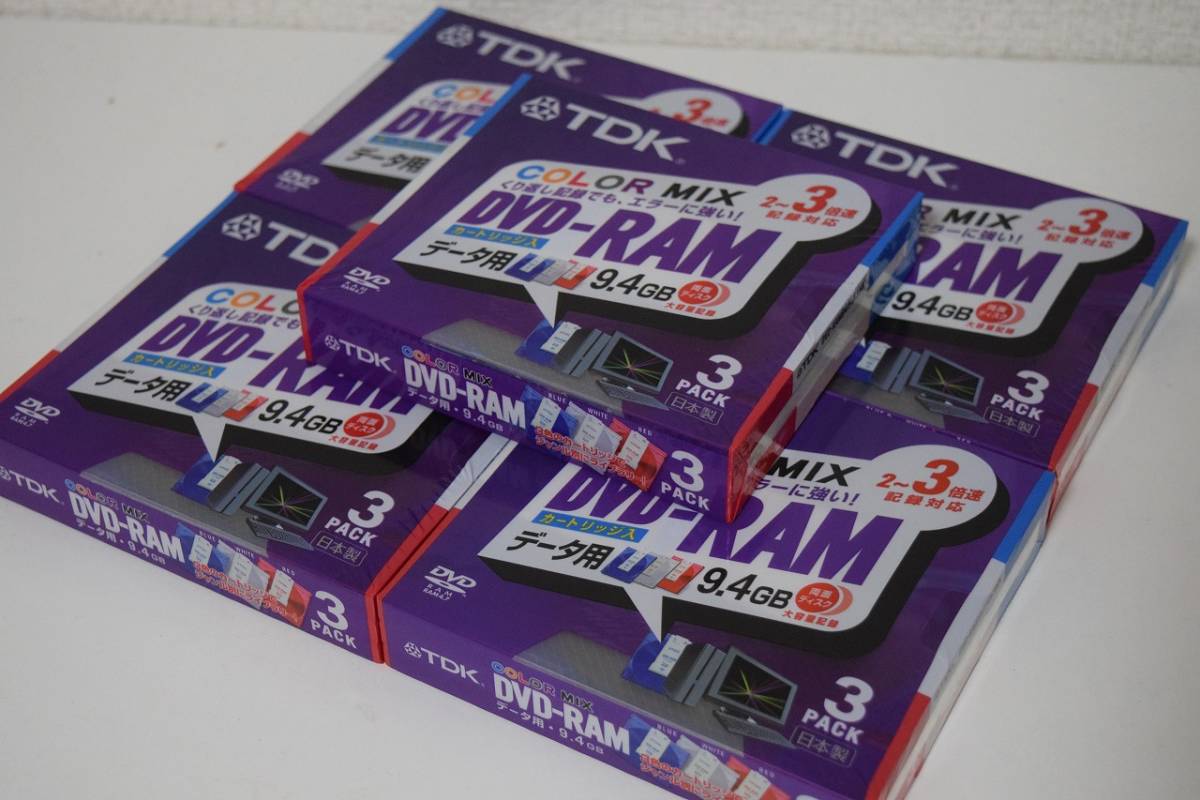 L017D06★ TDK DVD-RAMデータ用9.4GB/両面ディスク/3PACK(5セット)
