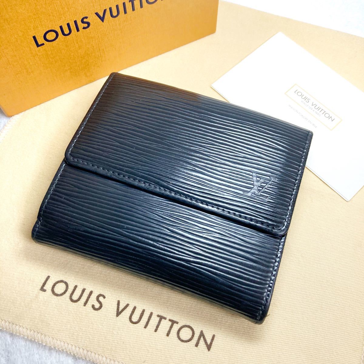 新品，人気セール 極 LOUIS VUITTON ルイヴィトン エピ ノワール ポルト モネビエ カルトクレディ Wホック 折り財布(エピライン)｜売買されたオークション情報、yahooの商品情報をアーカイブ公開 - オークファン 服飾小物