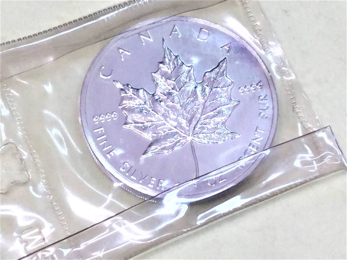 ◇1円～ カナダ メイプルリーフ 1989 純銀1オンス 5ドル銀貨 1オンス 純銀